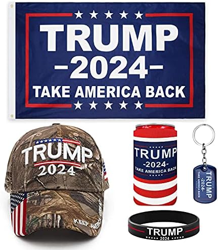 ייחודי אמריקה טראמפ 2024 תומך ערכת / טראמפ 2024 דגל | 2024 כובע
